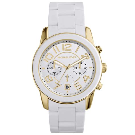 michael kors rubber watch white|michael kors bracelet watch.